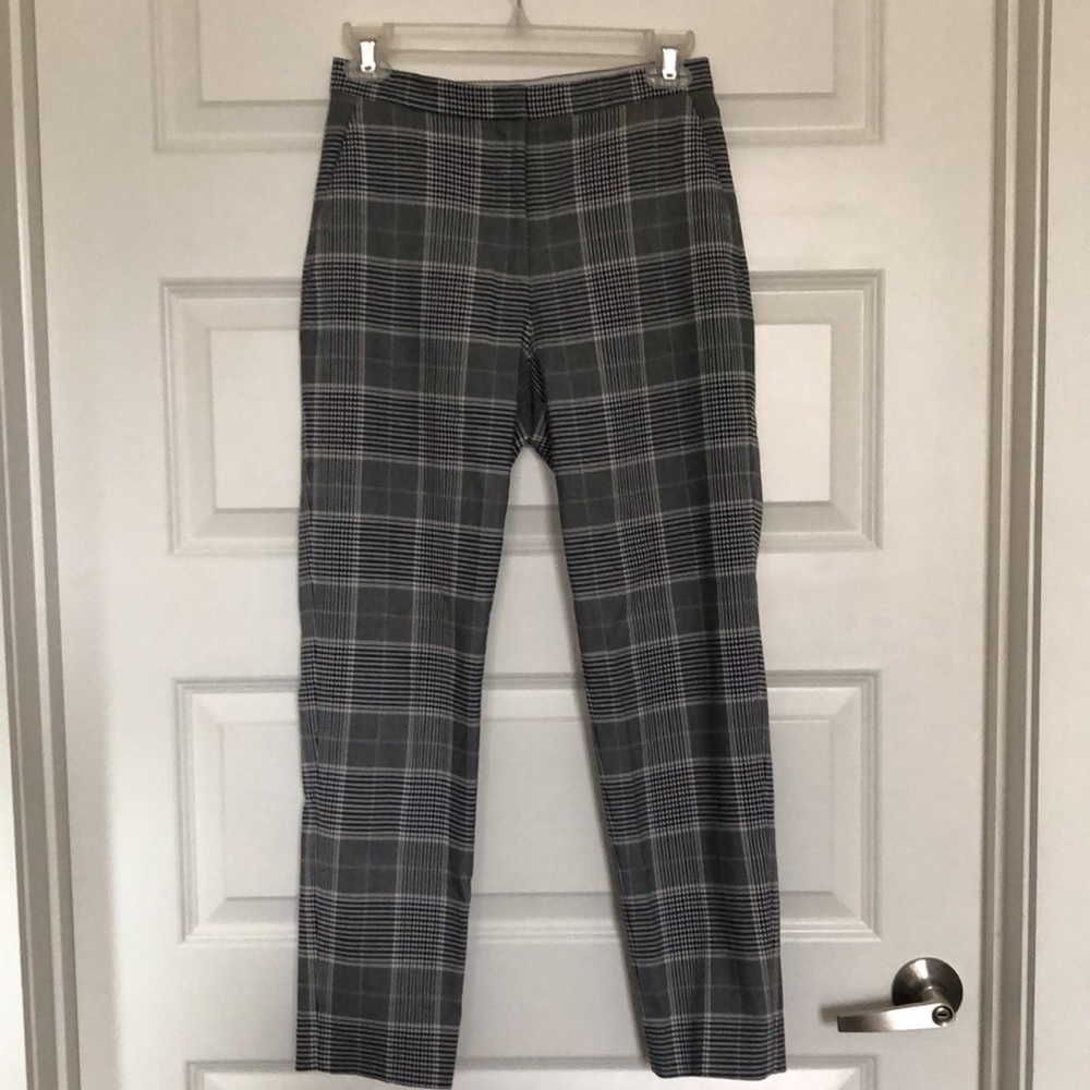 H&M High waisted plaid pants